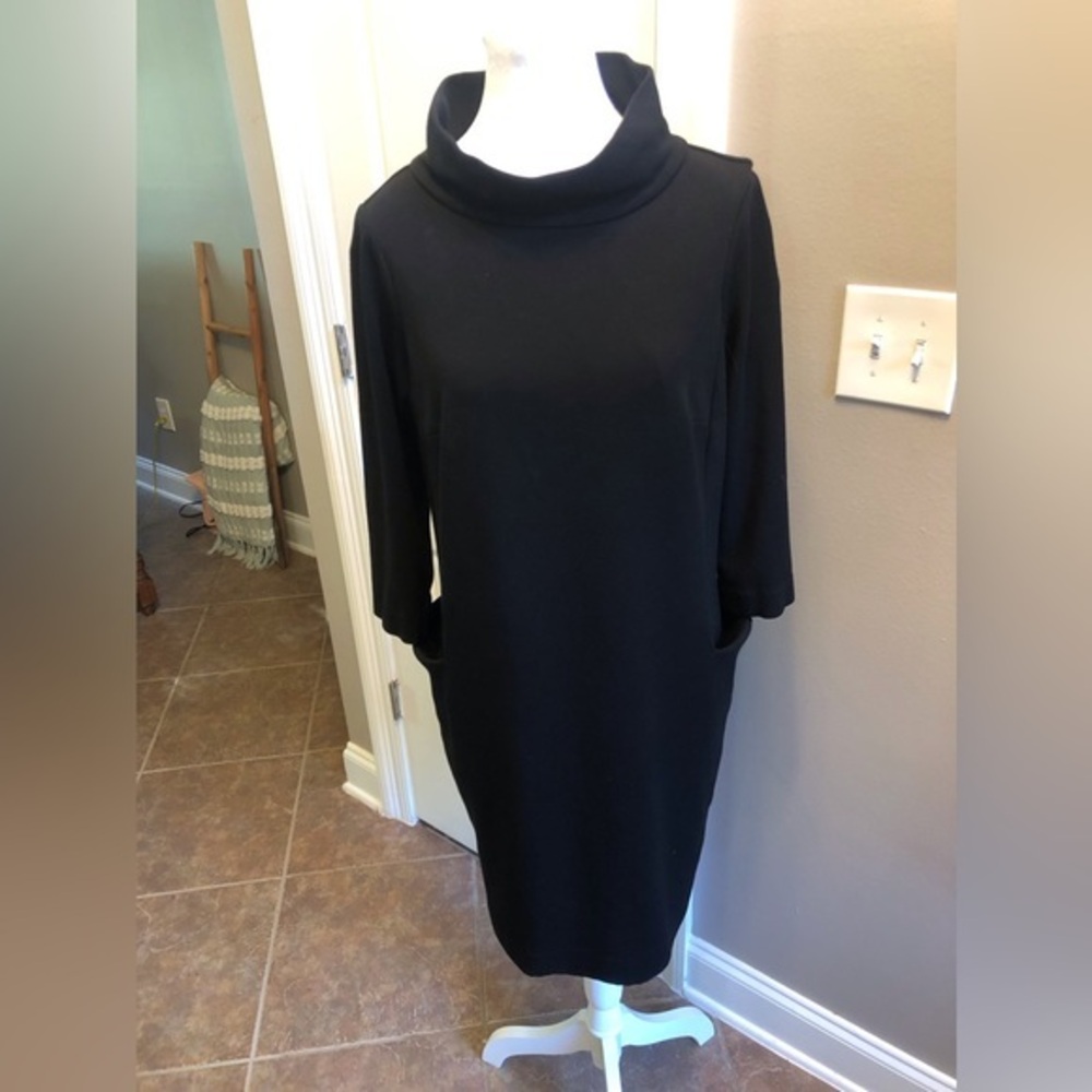 Vintage Little Mini Black Dress with Cowl Neck from Worth Size Small 90s